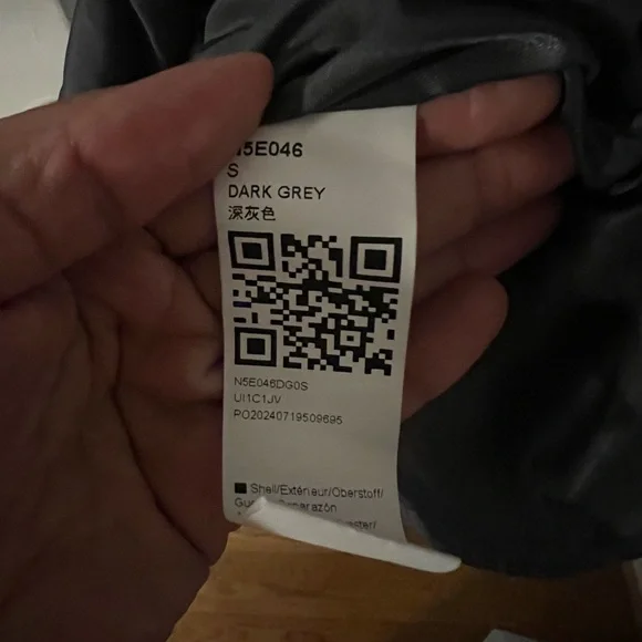 Dark Grey Lightweight Long Quilted Coat - Picture 3 of 3